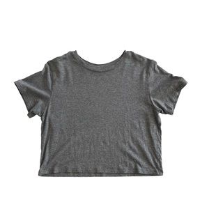 Girlfriend Collective Cropped T-shirt Heathered Gray Size S
